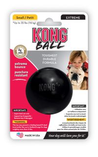 Kong Extreme Black Rubber Ball Dog Fetch Tough Chew Toy Choose Size