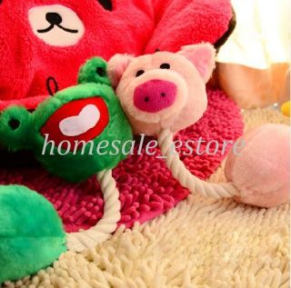 New Cute Chew Squeaky Plush Funny Pet Dog Puppy Braided Sound Squeak Soft Toy