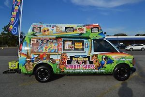 Ice Cream Funnel Cake Hot Dog Food Concession Truck with Your Business Wrap