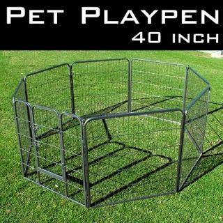 New Mtn Heavy Duty 40" Dog Playpen Pet Cage Exercise Pen Fence House
