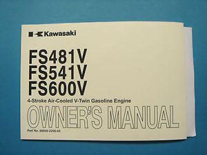 Kawasaki FS481V FS541V FS600V Engine Factory Original Owners Maintenance Manual