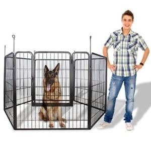 Large Heavy Duty Cage Pet Dog Cat Barrier Fence Exercise Metal Play Pen Kennel