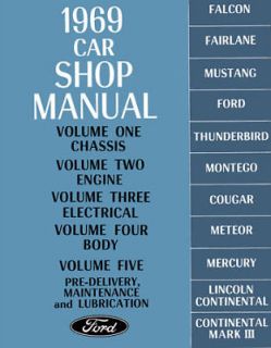 1969 Ford Fairlane Mustang Galaxie Shop Service Repair Manual Engine Drivetrain
