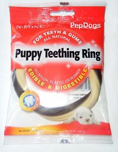 N Bone Puppy Teething Ring Treat Chew Edible Dog Toy