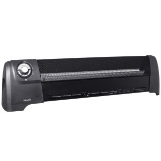 Newair AH 600 1500W Black Convection Low Profile Baseboard Heater with Timer