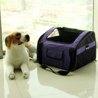 Pet Dog Cat Fabric Soft Portable Crate Kennel Cage Car Seat Carrier Bag 2 Colour