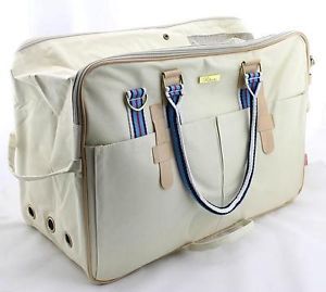 Pet Products Wholesale Luxury Comfort Dog Carrier for Small Dog Travel Bag White