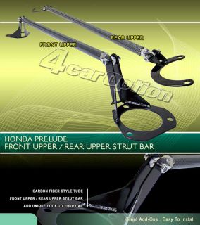 92 96 97 01 Honda Prelude Carbon Front Rear Strut Bar