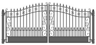 Aleko® New Driveway Gates and Fence Combo Iron Gates Choose Style and Size