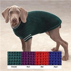 Dog Puppy Shaker Knit Turtleneck Sweater Red Jacket Coat Shirt XS x Small