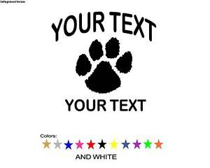 Personalized Paw Print Decal Dog