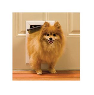 New Small Pet Dog Cat Door Panel Patio Doggie Flap Up to 15lb Dogs