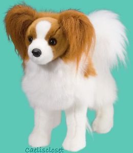 Douglas Plush Feathers Papillon Stuffed Animal Puppy Dog Cuddle Toy New