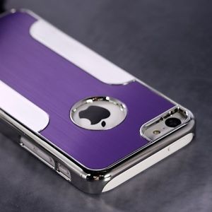 For Apple iPhone 5c Luxury Brushed Aluminum Chrome Hard Case Cover Stylus Film