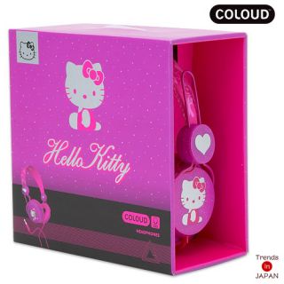 Hello Kitty Sanrio Coloud ZD Headphone Head Phone Stereo Ear Glitter New Japan