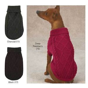 East Side Collection Cozy Cable Knit Dog Puppy Sweaters Turtleneck Dogs Sweater