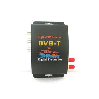 New Car Digital DVB T MPEG 4 TV HD Tuner Receiver Box Dual Antenna for European