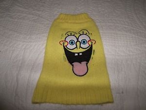 Nickelodeon Spongebob Yellow Dog Sweater Pet Clothing x Small