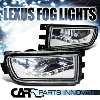 Lexus 98 05 GS300 GS400 GS430 Clear Lens LED Fog Driving Lights Kit LED DRL