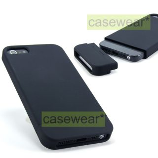 Black Dockable Slim Rubberized Hard Case Snap on Cover for Apple iPhone 5
