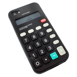Black Calculator Silicone Gel Skin Case Cover Apple iPhone 5 6th Gen Accessory