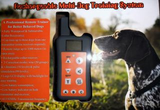 1000M Big Dog Trainer Electronic LCD Remote Training Bark Shock Collar New