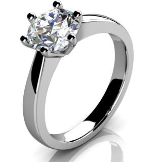 Design Diamond Solitaire Engagement Ring Platinum Gold