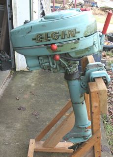 Elgin 1953 7 5 HP Outboard Motor Model No 571 58761 Nice for 60 Years Old o...