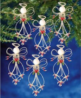 Beaded Ornament Kit Makes 12 Folk Art Angels