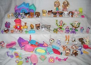 Huge Littlest Pet Shop Lot Biggest Lovin Playset 100 Pets Dogs Cats ...