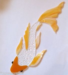 Precut Stained Glass Art Kit Butterfly Koi Fish Mosaic Tile Pond Decor Inlay
