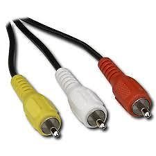 6ft 3 RCA Composite Video Audio Cable AV Male Triple RCA Wire DVD VCR TV Stereo