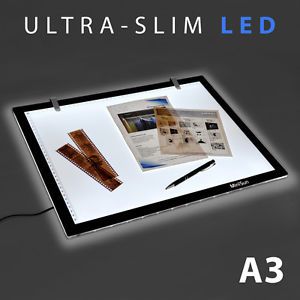 Large A3 LED Ultra Slim Art Craft Tracing Tattoo Light Box Pad Board Lightbox