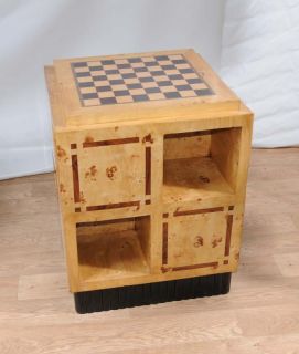 Art Deco Games Table Side Coffee Table Chess Board Furniture