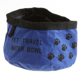 Dog Cat Portable Collapsible Foldable Camping Travel Bowl Water Food Feeder R BL