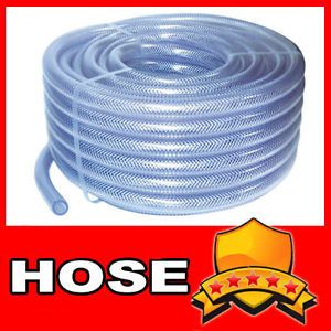 Reinforced Clear PVC Braided Hose Water Pipe Flexible Plastic Food Air Oil Tube