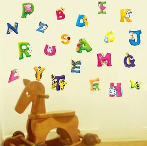 Kid's Boys Girls Babies Alphabet Nursery Room Children Wall Stickers Art Paper