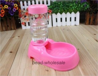 1x Pet Dog Cat Kitten Automatic Water Dispenser Puppy Rabbit Food Dish Feeder