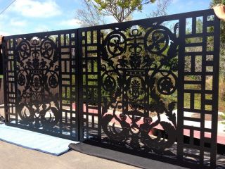Custom Driveway Gate Metal Art Italian Garden Wrought Iron Steel Made in USA
