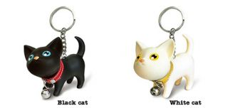 Colorful Dot Cat Kitty Kitten Keychain Key Ring Chain Wedding Gift Couple Lovers