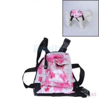 Pet Dog Carrier Bag Backpack Front Bag Travel Walking Easy Pink Black Strip S