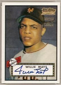 Willie Mays 2002 Team Topps Legends Auto Autograph