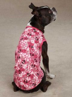 Boneheads Skull Tank Top T Shirt XXS XL Pet Tee Black Pink Green Casual Canine