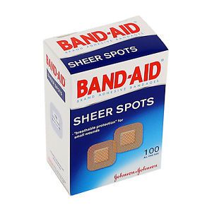 Band Aid Brand Sheer Spots Adhesive Bandages 100 Count