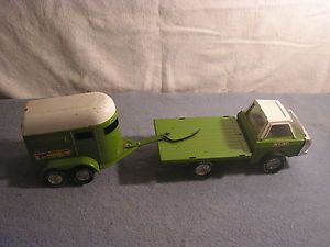Vintage Toy Nylint Truck Horse Trailer Green  Farms