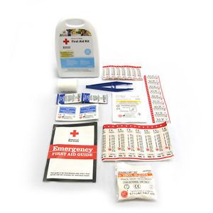 American Red Cross First Aid Kit Bandages Gloves Antibiotic Ointment 42 Items