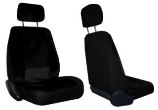 Black Faux Velvet Low Back Bucket Car Auto SUV Interior Seat Covers and More B