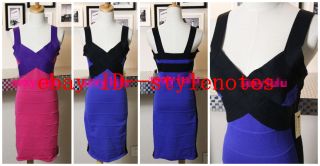 Party Girl Sexy Chic Women Color Contrast Bandages Fitted Mini Hot Dress