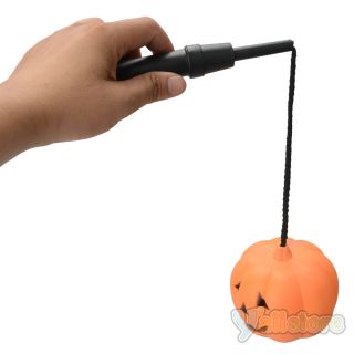 2013 Halloween Costume Ball Prop Plastic Handheld Battery Pumpkin Lantern Orange