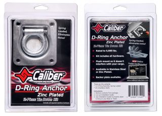 Caliber ATV Snowmobile Trailer D Ring Anchor Zinc Plated 2 Piece Kit 42 5022